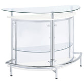 Best Furniture Outlet - Coaster - Amarillo Freestanding Glass Top Home Bar Wine Cabinet White - 101066